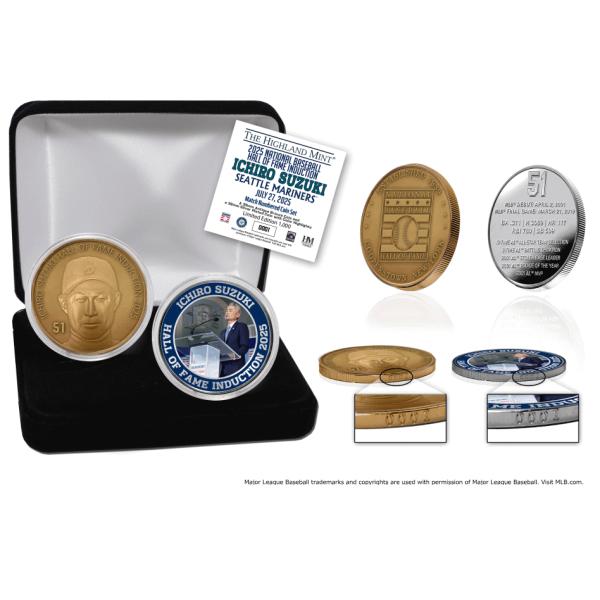 予約】イチロー MLB 殿堂入りセレモニー記念 プレミアムコインセット