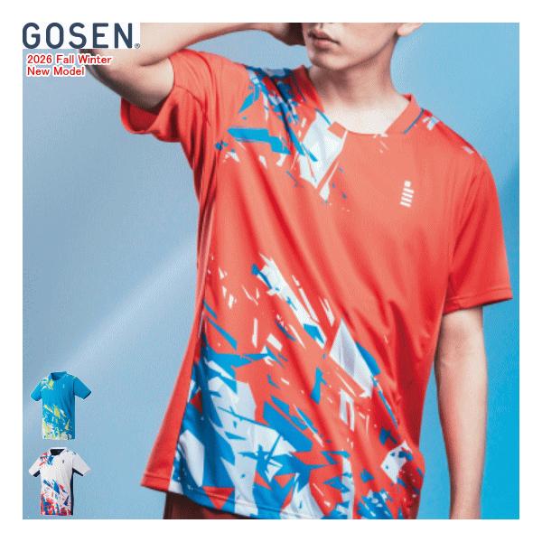GOSEN ゴーセン ゲームシャツ ユニホーム 半袖シャツ ソフトテニス バドミントン ウェア T2652 ユニセックス 男女兼用 1枚までメール便OK