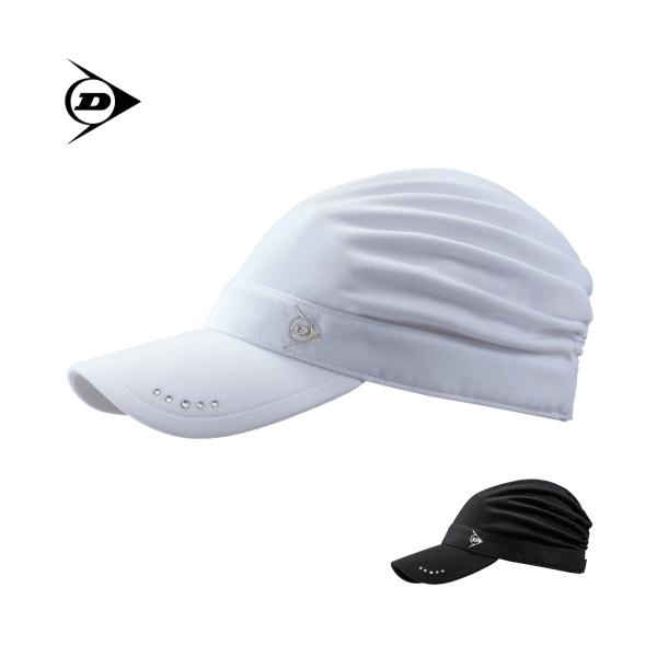 DUNLOP ダンロップ キャップ■サイズ：フリー（頭囲 約55〜59mcm）■カラー：(WH)ホワイト(BK)ブラック■素材：ポリエステル100%■生産国ベトナム製