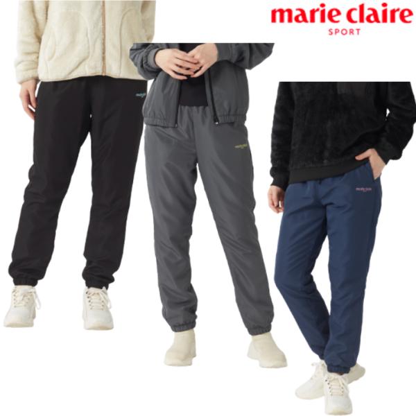 marie claire マリクレール スポーツ 裏フリース ウィンドブレーカー ロングパンツ 下 445-745 レディース ブリスター パンツ トレーニング RUNNING FITNESS