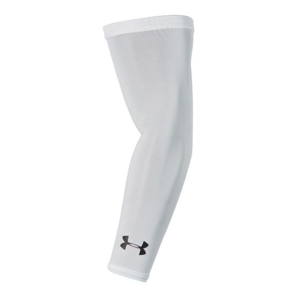 アンダーアーマー UNDER ARMOR メンズ アームカバー コンプレッション UA ヒートギアアームスリーブ 1313490 100 WHT/BLK