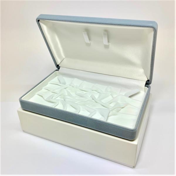 真珠 ネックレスケース ベロア調 ジュエリーケース （ネックレスのみ