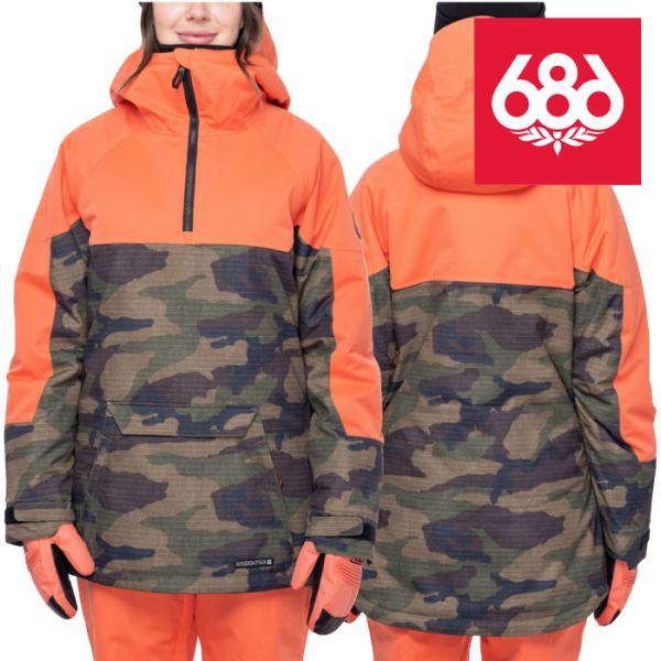 {Ki VbNXGCgVbNX Xm[{[hEFA WPbg 22-23 686 WOMEN'S UPTON INSULATED ANORAK Dark Camo Colorblock AmbN