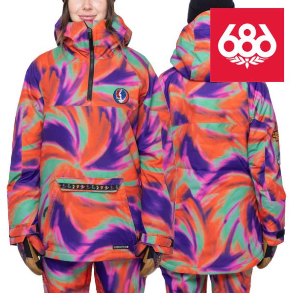 {Ki VbNXGCgVbNX Xm[{[hEFA WPbg 22-23 686 WOMEN'S UPTON INSULATED ANORAK Grateful Dead Tie Dye AmbN