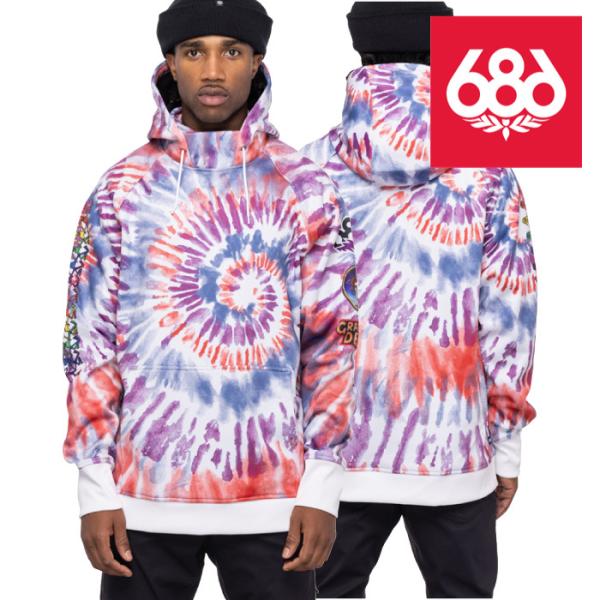 {Ki VbNXGCgVbNX Xm[{[hEFA t[fB 22-23 686 MEN'S BONDED FLEECE PULLOVER HOODY Grateful Dead Tie Dye vI[o[ p[J[