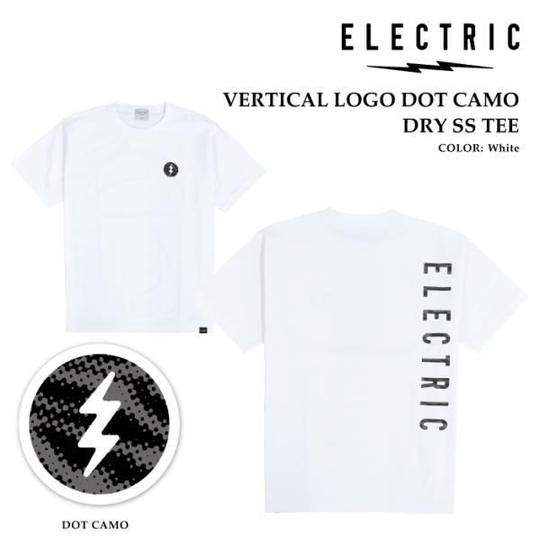日本正規品 Tシャツ エレクトリック ELECTRIC VERTICAL LOGO DOT CAMO DRY S/S TEE White 半袖 2025SS SPOT