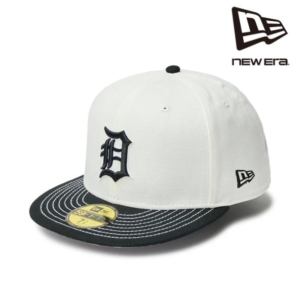 日本正規品 ニューエラ NEW ERA 59FIFTY Duck Canvas デトロイト・タイガース アイボリー ブラックバイザー 14388862 キャップ 帽子