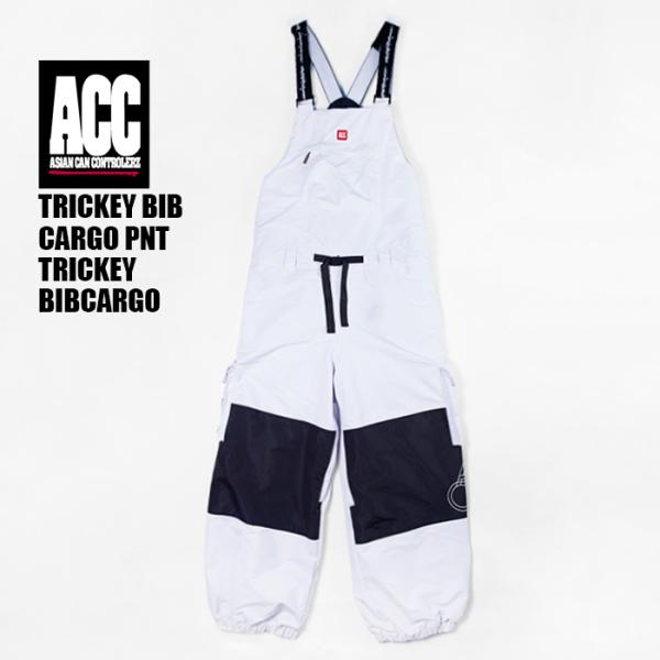 日本正規品 スノーボード ウェア エーシーシー ACC TRICKEY-BIB CARGO PNT Cool White トリッキー ビブパンツ メンズ レディース 25-26