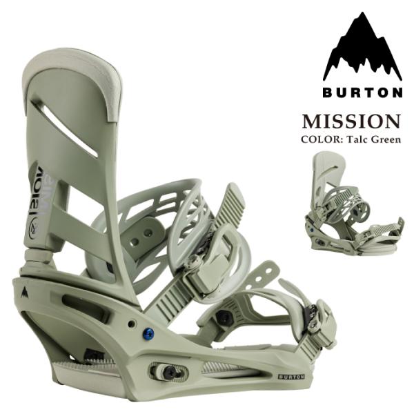 日本正規品 スノーボード ビンディング バートン BURTON MENS MISSION Re:Flex Talc Green ミッション リフレックス バインディング メンズ 25-26