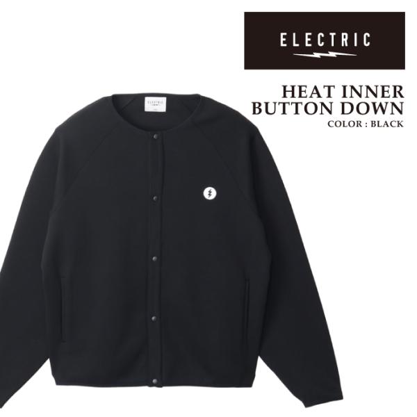 ELECTRIC トップス(メンズ) HEAT INNER BUTTON DOWN  L  BLACK ELECTRIC（エレクトリック） 日本正規品 ELECTRIC HEAT INNER BUTTON