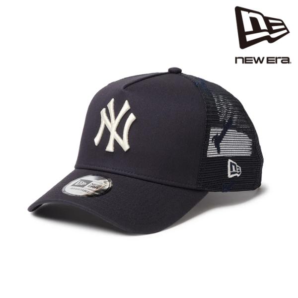 日本正規品 帽子 キャップ ニューエラ NEW ERA 9FORTY A-Frame トラッカー ニューヨーク・ヤンキース MLB Embroidered Mesh ネイビー 14744897