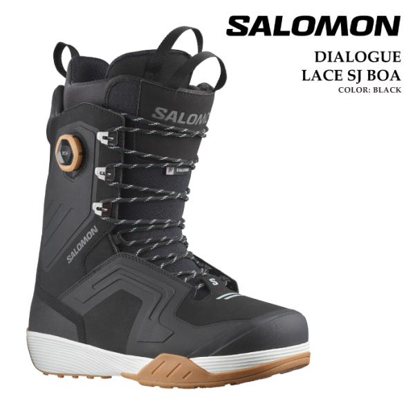 爆買 日本正規品 スノーボード ブーツ サロモン SALOMON DIALOGUE LACE SJ BOA Black ダイアログ ボア メンズ 25-26