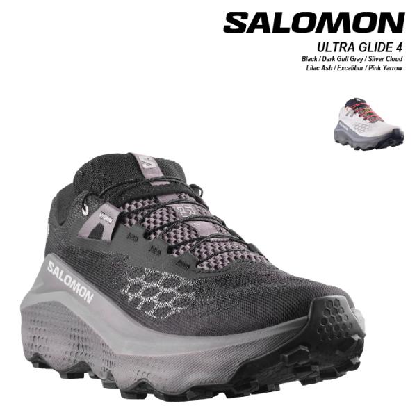 日本正規品 トレイルランニング シューズ サロモン SALOMON ULTRA GLIDE 4 Black / Lilac ウルトラ グライド メンズ 2026FW