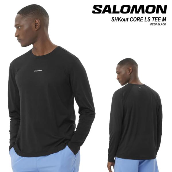 日本正規品 ランニング ウェア サロモン SALOMON SHKout CORE LS TEE Deep Black シェイクアウト 長袖 Tシャツ メンズ 2026FW