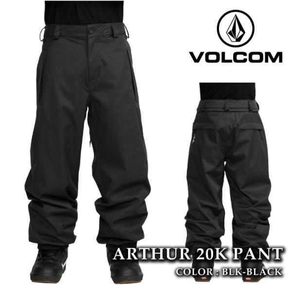 日本正規品 スノーボード ウェア パンツ ボルコム VOLCOM ARTHUR 20K PANT Black メンズ 25-26