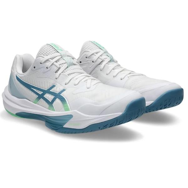 asics アシックス SKY ELITE FF 3 バレーボールシューズ 1051A080-106(White/Saba Blue)