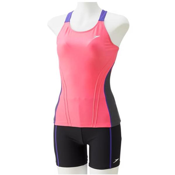 スピード speedo ウイメンズ セパレーツ レディースフィットネス水着 SD58S17-PP(ピンク×パープル) 返品交換不可