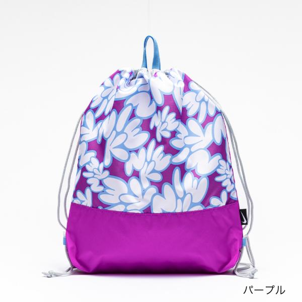 NIKE SWIM ナイキ プリントベーシックドローストリングプールバッグ スイムバッグ・スイミングバッグ 1994034-012(パープル)
