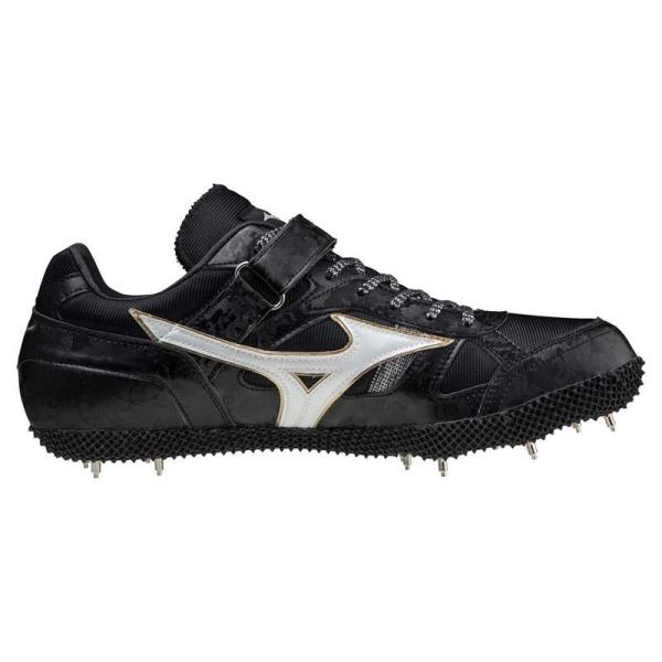 走高跳専用モデル。軽量性とダイレクトな蹴り出しを追求。■カラー52：ブラック×ホワイト×ゴールド■質量：約260g(27.0cm片方)■甲材：合成繊維×人工皮革■底材：合成底■ウィズ：2E相当■ソール特徴：スパイクピン：取替式：8ZA301...