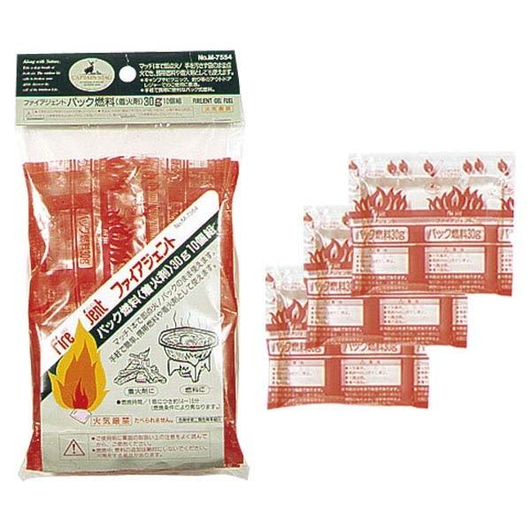 CAPTAIN STAG キャプテンスタッグ ファイアジェントパック燃料（着火剤）30g 10個組 M7554