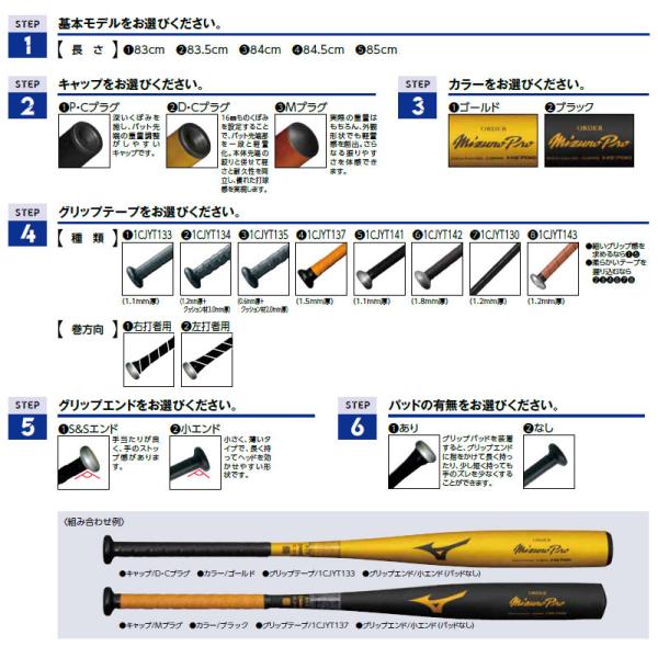Mizuno Pro オーダー バット 硬式 新基準対応 金属 ミズノプロ Mizuno Pro オーダー バット 硬式 新基準対応 金属 ミズノプロ