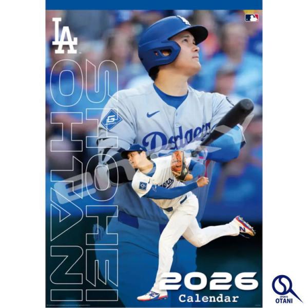 大谷翔平選手2026年壁掛けカレンダー！大谷翔平選手(ロサンゼルス・ドジャース)の2026年壁掛けカレンダー！投げて、打って、魅せる大谷翔平、2025シーズン二刀流完全復活。圧巻のB2サイズで躍動感あふれる写真で構成されたポスターカレンダー...