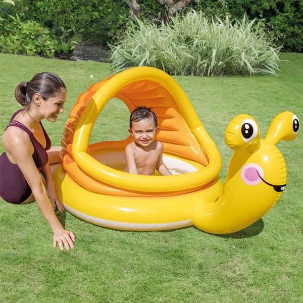 プール 家庭用 57124 INTEX レイジースネイルベビープール 145×102×74cm ｜ 日本正規品 インテックス
