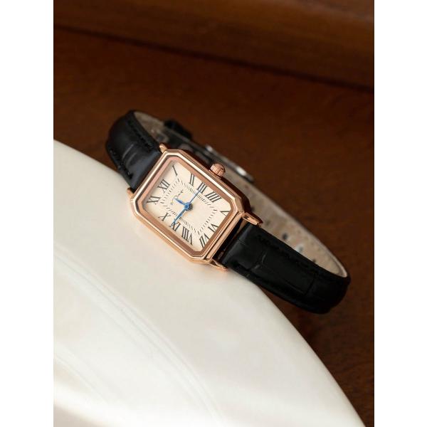 腕時計 レディース クォーツ 21design ローズゴールドスクエアケース