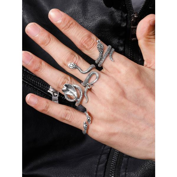 着用時期 : デイリー詳細 : 蛇要素 : 蛇スタイル : カジュアル素材 : ステンレス鋼性別 : 男性