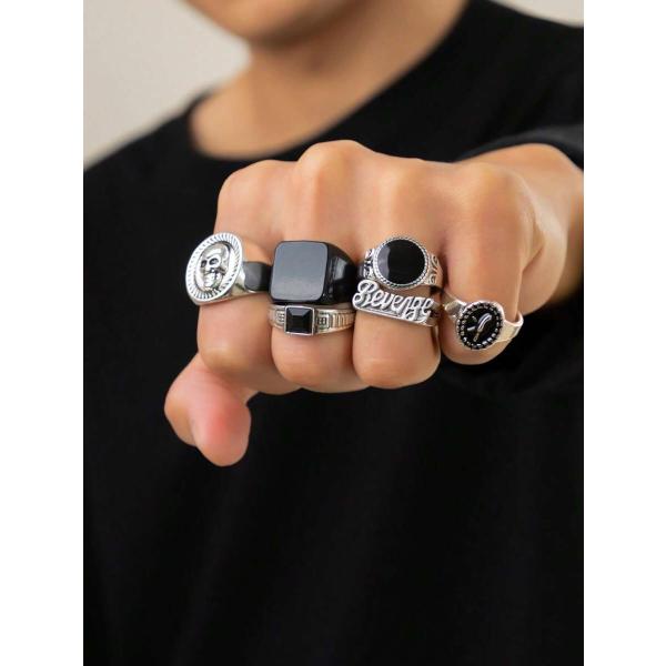 着用時期 : デイリー要素 : レタースタイル : カジュアル詳細 : ラインストーンカラー : アンティークシルバー素材 : 亜鉛合金