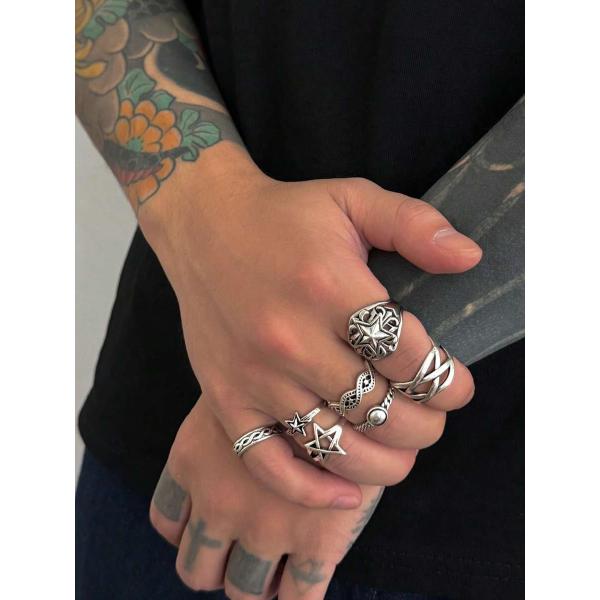 着用時期 : デイリー要素 : スタースタイル : カジュアルカラー : アンティークシルバー素材 : 亜鉛合金