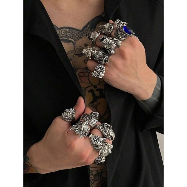 着用時期 : デイリー要素 : スタースタイル : ゴシックカラー : アンティークシルバー素材 : 亜鉛合金