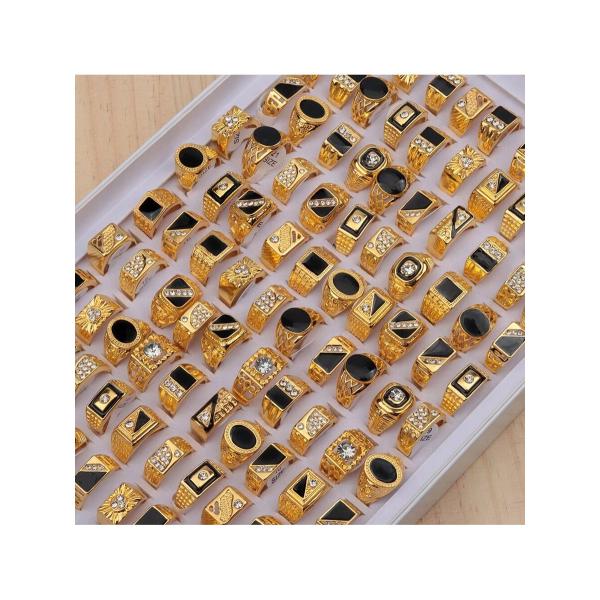 着用時期 : ギフト要素 : 多元素スタイル : Vintage詳細 : ラインストーン, メタル, テクスチャーメタルスタイルタイプ : ゴールドリング10個リング 素材 : 亜鉛合金