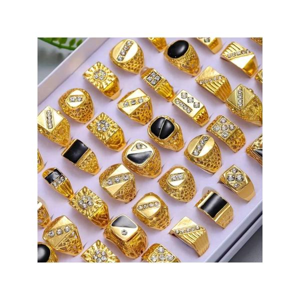 着用時期 : ギフト要素 : 多元素スタイル : Vintageスタイルタイプ : ランダムなヴィンテージゴールドリング10個リング 素材 : 亜鉛合金