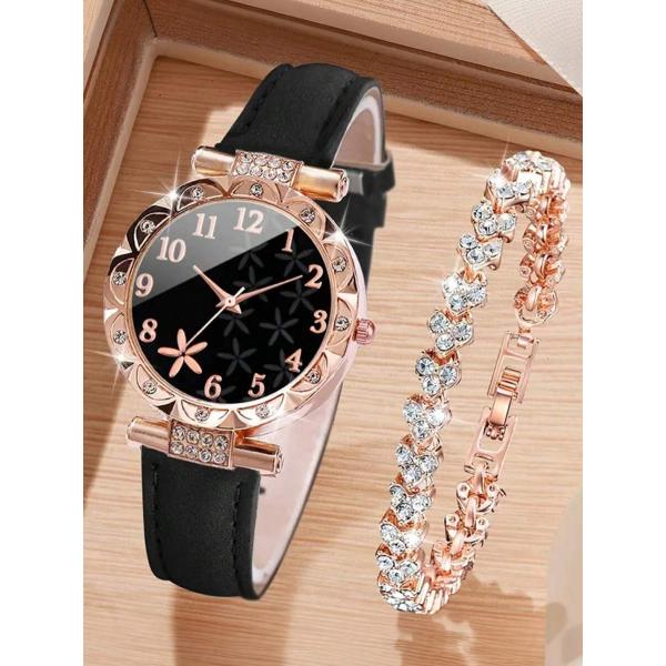 腕時計 レディース セット 2個セット エレガントな女性用クォーツ