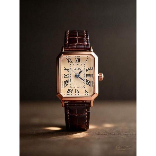 腕時計 レディース クォーツ 1個 レトロ スクエア - 上品、エレガント