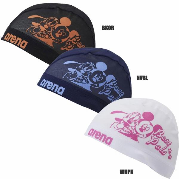 Disney（ディズニー）デザインのメッシュ素材のスイムキャップ。水抜けがよく、ハードなトレーニングでもムレ感がなく快適に泳ぐことが可能。大会に向けて練習を重ねる頻度が高いスイマーにも、ゆったり楽しくプールで泳ぎたいスイマーにもおすすめ。”...
