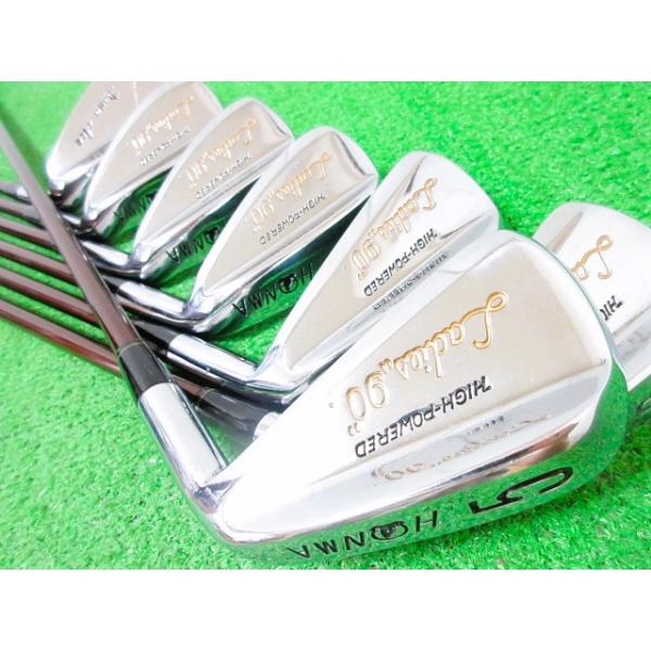 中古 レディース 本間ゴルフ Ladies 90 HIGH-POWERED+Dyna Ace SW アイアンセット 7本 #5-10(PW),SW HS400-M40 L 右用