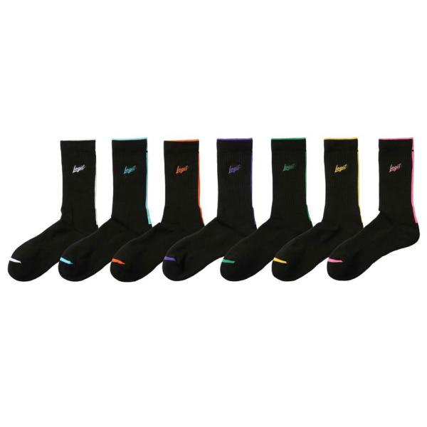 【商品名】BRUSH UP SOCKS メンズ レディース ユニセックス ジュニア バスケットボール バスケ ソックス 靴下 バスケットソックス ミドル丈 ミドルソックス【カラー】BLK×GRNBLK×ORGBLK×PINKBLK×PPLB...