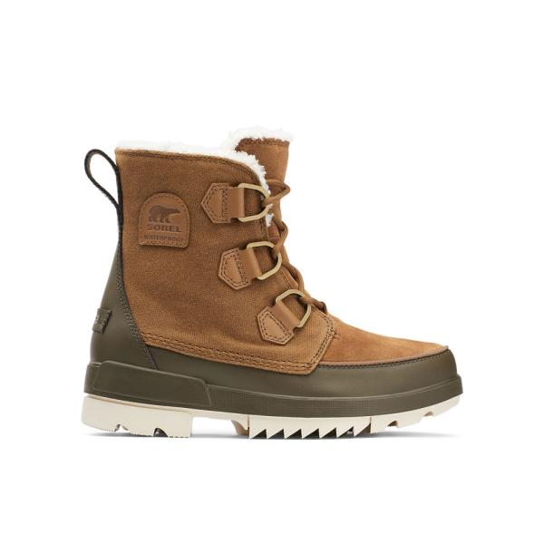 【商品名】SOREL TIVOLI IV WP / ティボリIV WP【カラー】242 / Velvet Tan、 Olive Green【素材】アッパー：キャンバス(防水加工)、PUコーテッドレザーライニング：上部合成ファー　下部フリース...