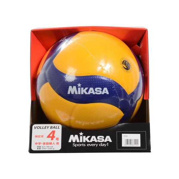 MIKASA ミカサ バレー4号 検定球 黄/青 V400W バレーボール 4号ボール 4 送料無料