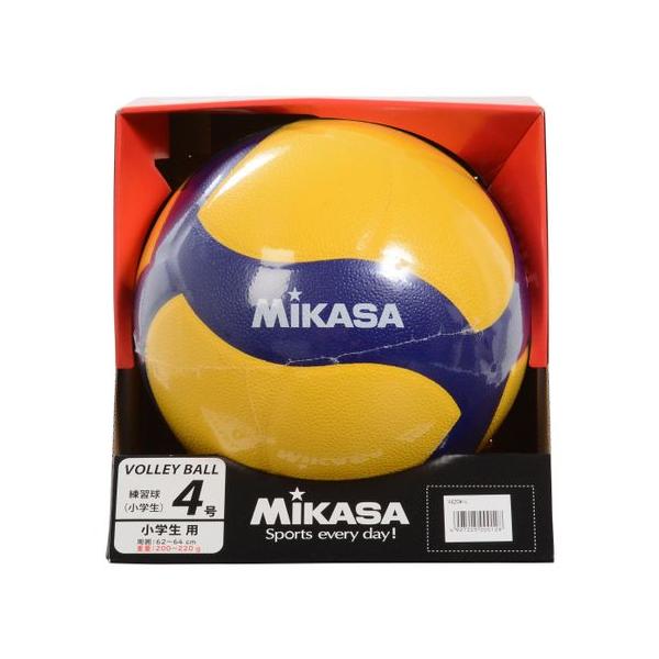 MIKASA ミカサ バレー4号 軽量練習球 黄/青 V420W-L バレーボール 4号軽量 ジュニア 4