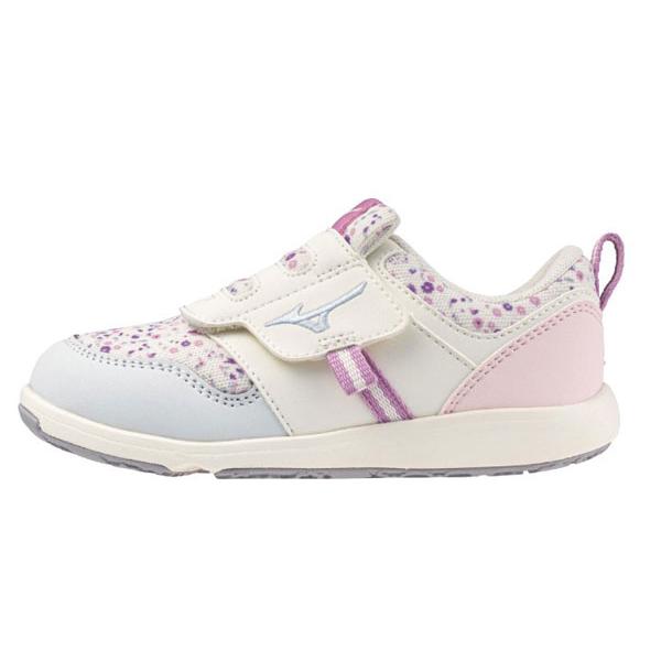 ミズノプレモアキッズ2 ホワイト×ピンク×ライトブルー C1GD2233 子供用