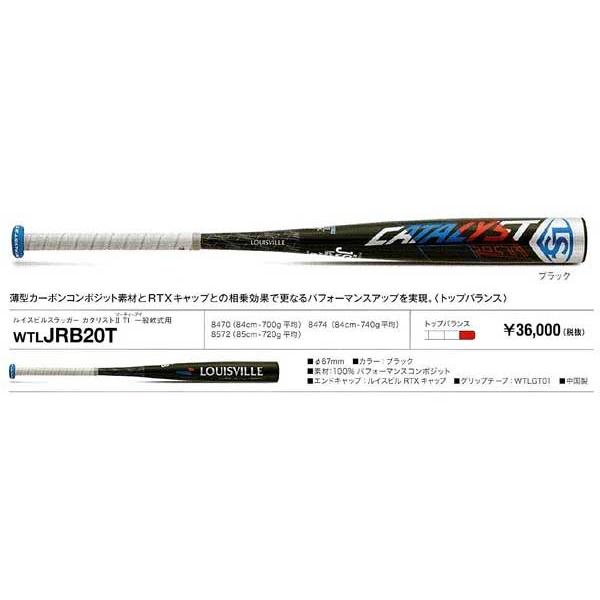 明日まで値下げ ルイスビルスラッガー カタリスト 700グラムトップバランス 本日終了■ カタリストⅡ TI 一般軟式用コンポジットバット