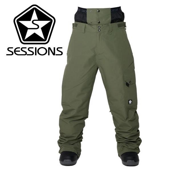 セッションズ SESSIONS スノーボードウェア SQUADRON Pants Olive パンツ 22/23 メンズ