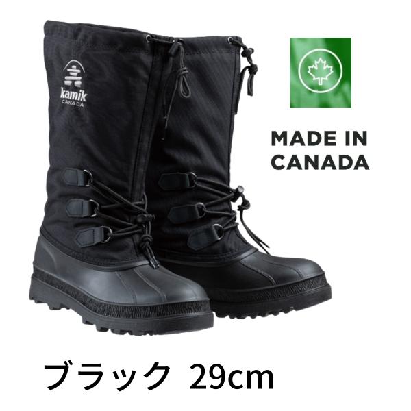 カミック カナック 29cm メンズ 男性用 ブラック 黒 深雪 防寒 カミック カナック 29cm メンズ 男性用 ブラック 黒 深雪 防寒