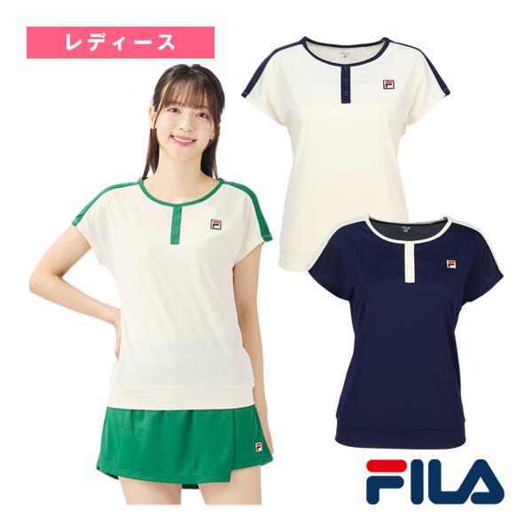 FILAフィラテニスウェア　ゲームシャツとパンツ2点セット　上Ｌサイズ下Ｍサイズ フィラ（FILA）（メンズ）テニスウェア 胸切替ライン バックホール
