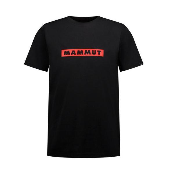【未使用】MAMMUT 半袖シャツ 赤ロゴ ブラック メンズ MAMMUT（マムート） Tシャツ メンズ 半袖 QD ロゴ プリント Tシャツ