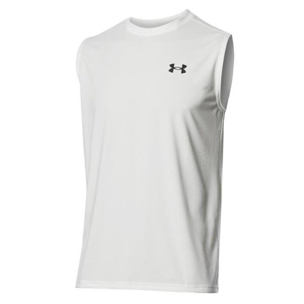 アンダーアーマー ノースリーブ メンズ UA テック スリーブレス ホワイト 1367452-100