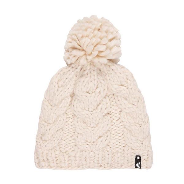 大き目のケーブル編みとポンポンが人気のロングセラービーニーです。内側には、ライディング時に脱げにくいハーフフリースライナーを備えています。■カラー：WCF0■素材：表地 アクリル100% 、裏地 ポリエステル100%ROXY ロキシー レデ...